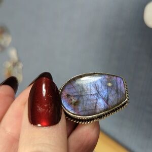 Purple Flash Labradorite Pendant